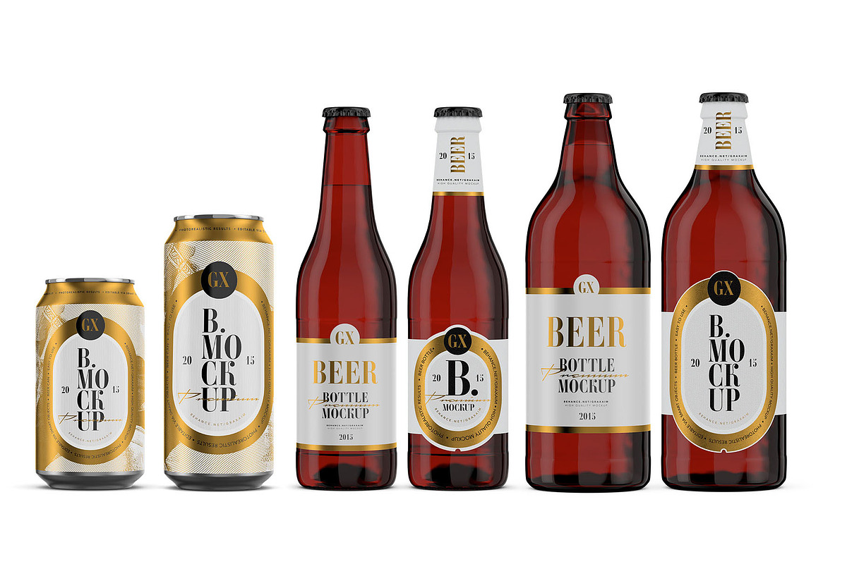Beer Mockup Bundle, a Product Mockup by Graxaim Mock-up (Photo 4 of 14)