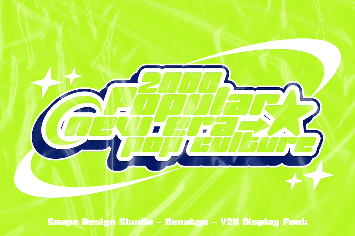 Cenatyc - Y2K Font, a Font by Snape Design Studio (Photo 4 of 5)