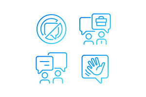Speech balloons for dialogues, an Outline Icon by IMG Visuals