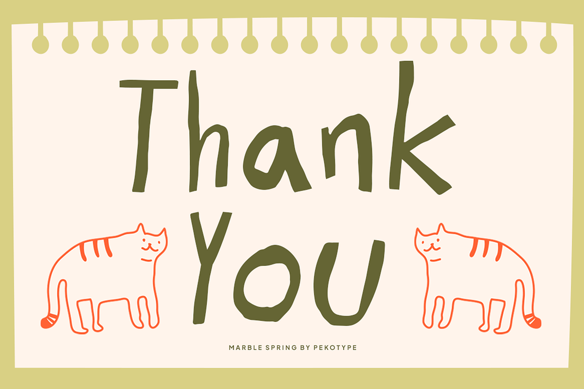 Marble Spring Handdrawn Playful Font, a Handwritten Font by Pekotype (Photo 15 of 15)
