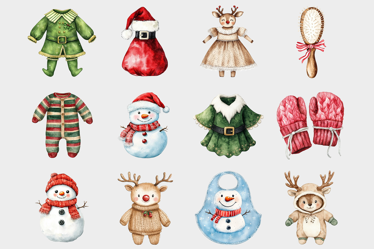 Cute Christmas Baby Clipart, a Seasonal Illustration by Design Market (Photo 2 of 5)
