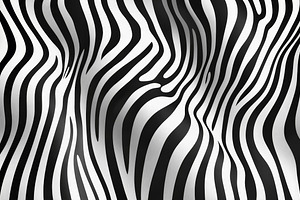 Black and white wavy abstract pattern, an Abstract Photo by Natalia Klenova's Shop
