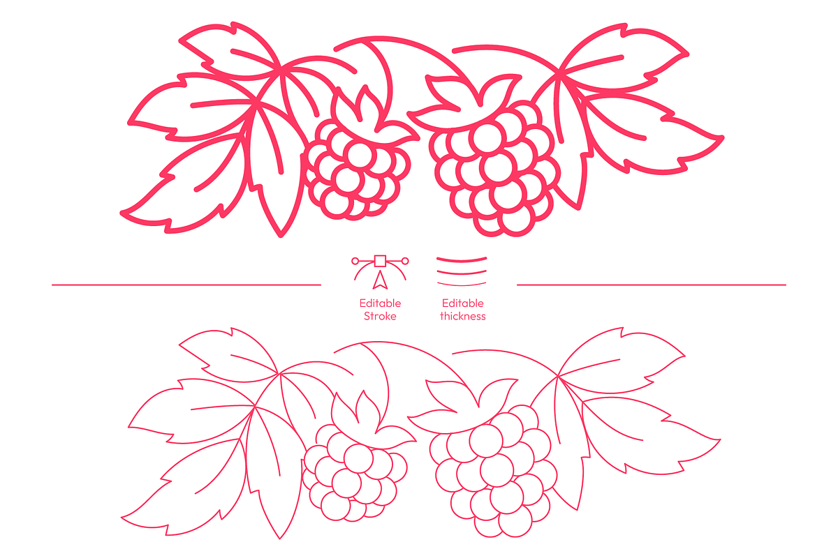 Raspberry Line Art, Vector Set, an Object Graphic by Ilia Design (Photo 6 of 10)