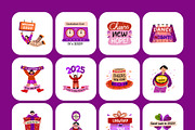 New Year Stickers Collection, an Emoji Icon by Creative Stall (Thumbnail 8 of 9)