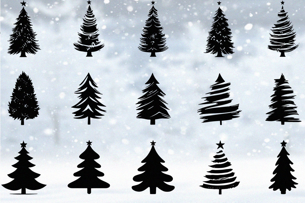 Christmas Tree Silhouette (AI File), an Object Graphic by DesignBTF (Photo 2 of 8)