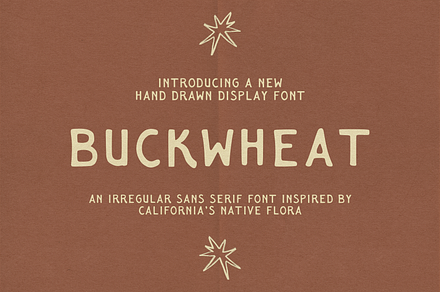 Buckwheat | Hand Drawn Font, a Sans Serif Font by ziggydotcom