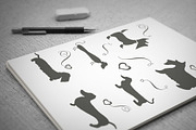 Hand Sketched Vector Dogs & Leashes, an Animal Illustration by Lone Star I&D (Thumbnail 2 of 5)