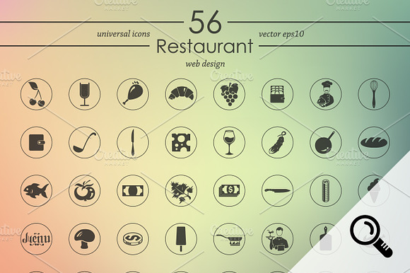 56 Restaurant Icons