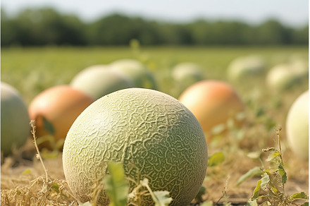 Raw musk melons field. Generate ai, an Animal Photo by Ylivdesign