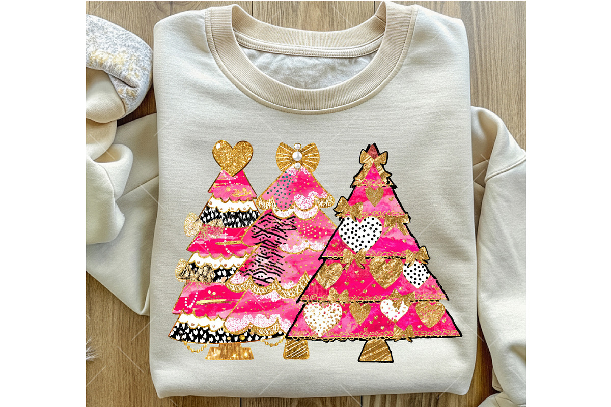 Coquette Christmas Tree Clipart, an Illustration by OK Design (Photo 6 of 6)