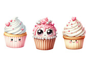 Valentine's Day Clipart, Cupcakes Pn, an Illustration by Designworld (Thumbnail 4 of 4)