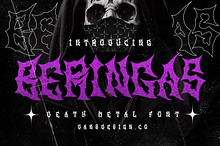 BERINGAS Modern Metal Horror Font