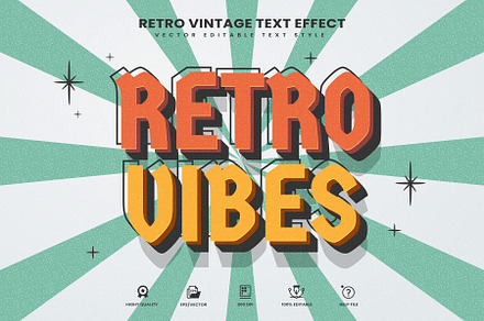 Retro Vibes Editable Text Effect