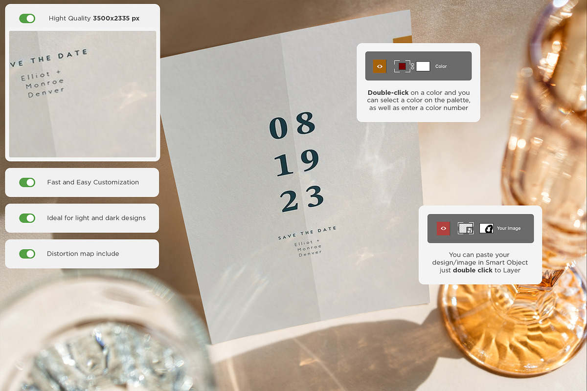 5x7 Card / Stationery Mock-Ups, a Product Mockup by Dikarte.Store (Photo 2 of 16)
