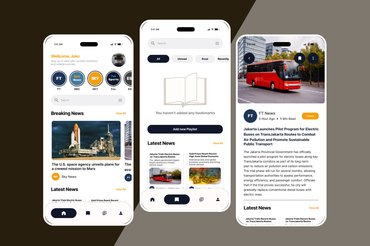 Newzup – Minimalist AI News App, an App Template by productype1 (Photo 4 of 5)