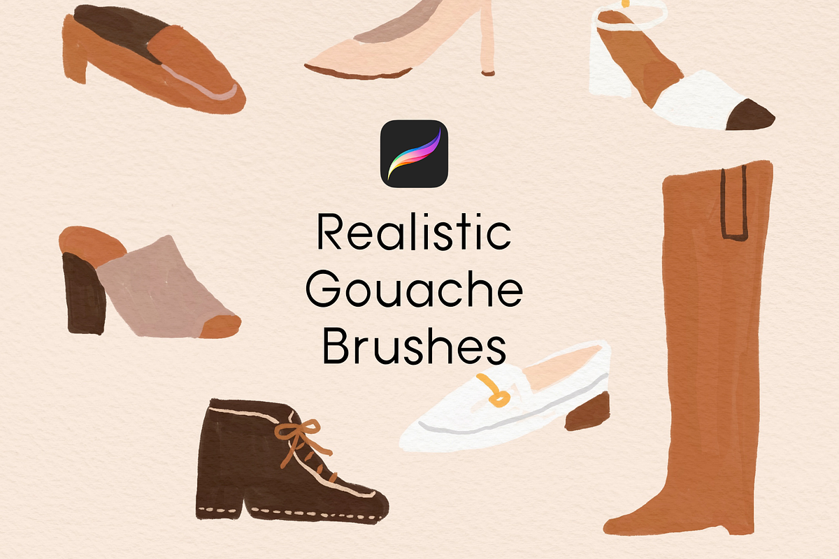 Realistic Gouache Brushes Procreate, a Brush Add-On by tina_draws (Photo 1 of 7)