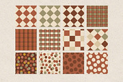 Retro Autumn Seamless Patterns, a Pattern Graphic by Checks & Dots (Thumbnail 3 of 10)