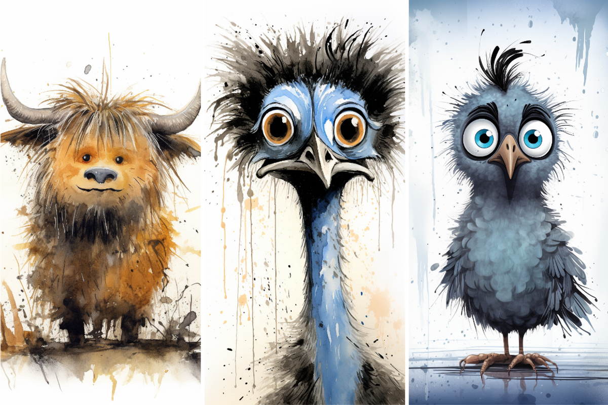 Funny Barnyard Animals Caricatures