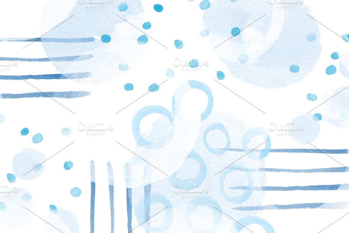Watercolor pattern Photoshop brushes, a Brush Add-On by Little Bean (Photo 6 of 7)