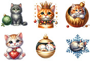Christmas Ornament and Cat Clipart, an Illustration by DreamArtGraphic (Thumbnail 4 of 5)