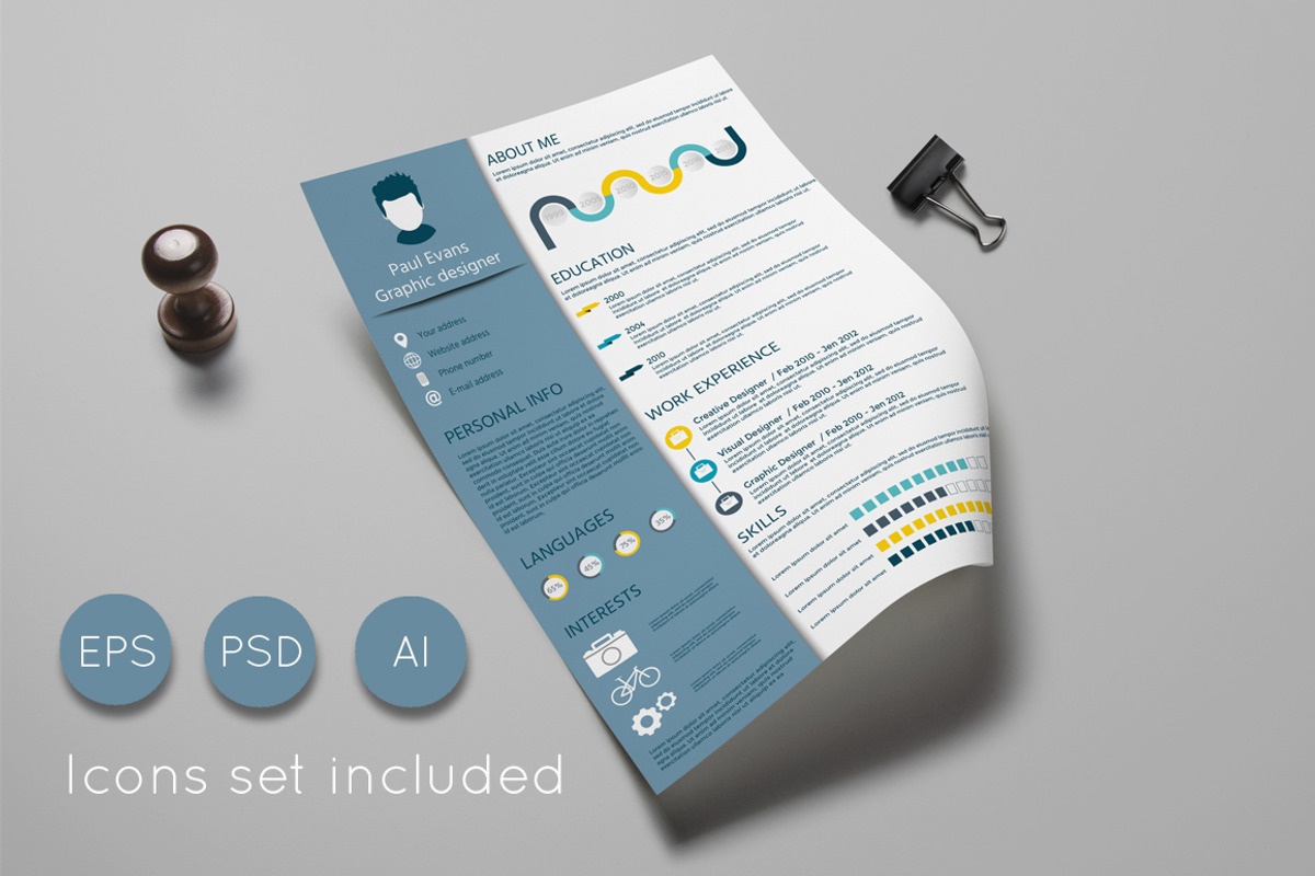 Resume template and Cover letter, a Resume Template by UTM Studio (Photo 1 of 5)