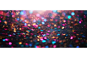 Colorful Party Confetti with Bokeh, an Abstract Photo by piter.goskov