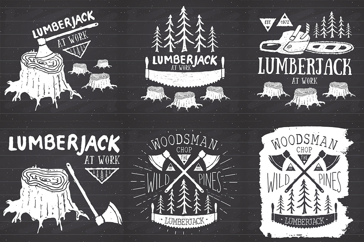 Lumberjack illustrations set, an Object Graphic by Lemon Workshop (Photo 3 of 4)