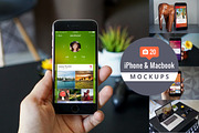 20 iPhone & Macbook Mockups, an iPhone Mockup by UI Chest (Thumbnail 1 of 9)