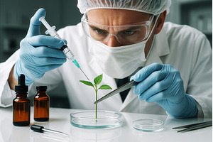 Male scientist in protective gear, a Technology Photo by Sergey Kotenev