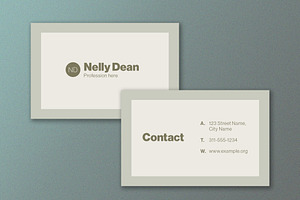 Business Card with Bold Text & Green, a Business Card Template by wavebreak