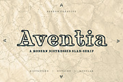 Aventia - Modern Distressed Slab, a Slab Serif Font by Parker Creative (Thumbnail 1 of 5)