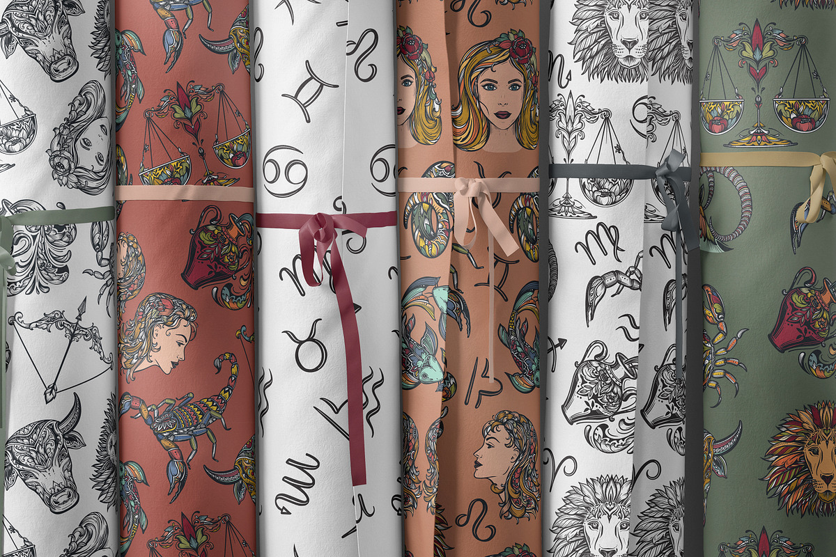 Zodiac Vector Set, a Decorative Illustration by Molly art (Photo 16 of 16)