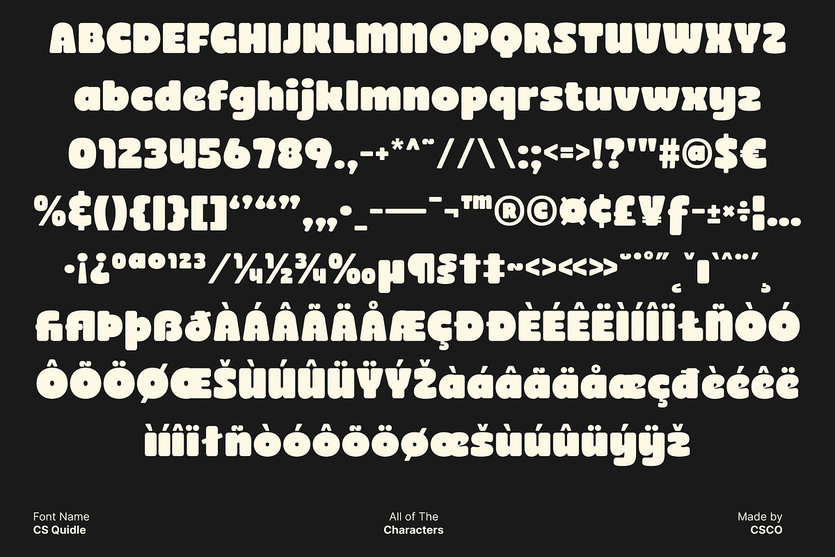 CS Quidle – Chunky Font, a Sans Serif Font by Craft Supply Co. (Photo 8 of 8)