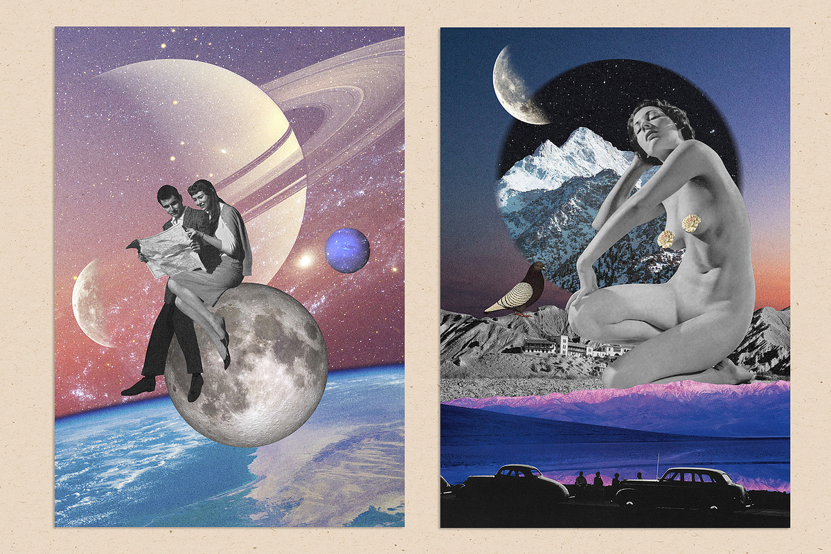 Vintage Collage Creator 1170+ Assets, an Object Graphic by Veris Studio (Photo 36 of 56)