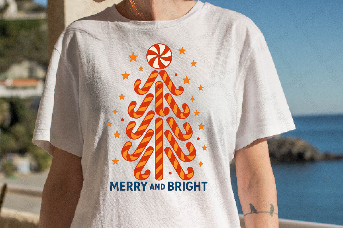 Merry and Bright Tree PNG, an Illustration by DreamPrint404 (Photo 5 of 7)