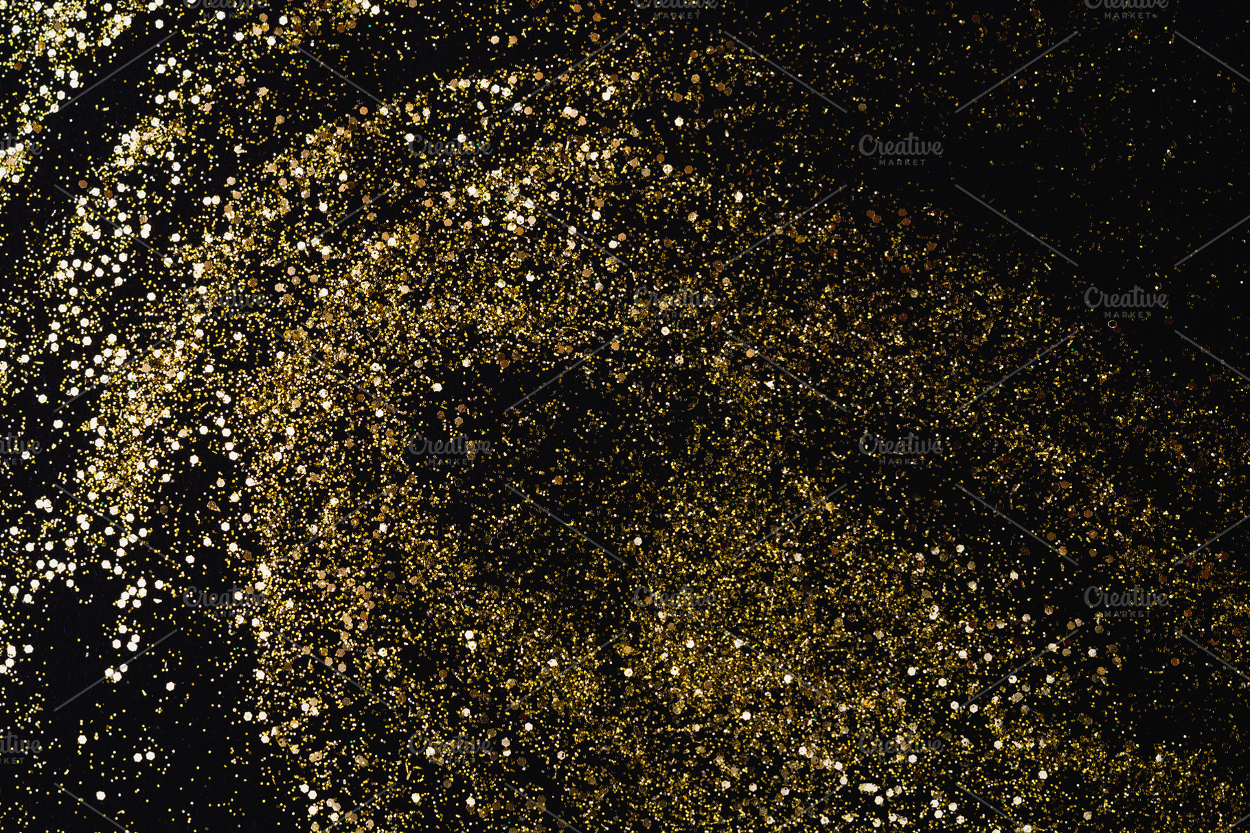 Glitter on the black background containing black, background, and sequins, an Abstract Photo by Liliya Trott Photos