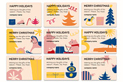 Happy Holidays - vector graphics, a Graphic by Bakulina Art (Thumbnail 11 of 19)