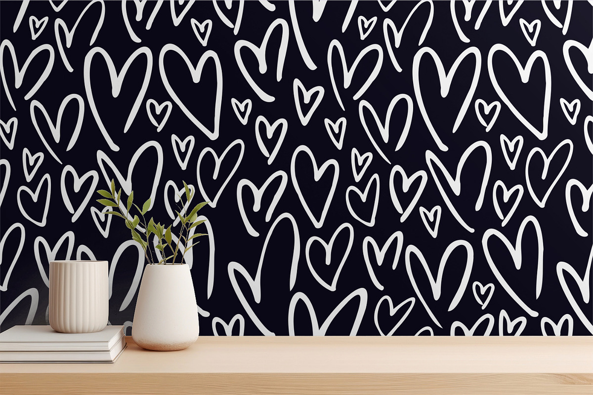 Outline Hearts, a Pattern Graphic by MalyskaStudio (Photo 5 of 10)