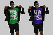 T-shirt Mock-up (African Model), a Shirt Mockup by Mock-up Store (Thumbnail 4 of 6)