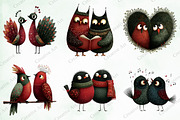 Whimsical & Quirky Birds Clipart, an Illustration by Creative Art (Thumbnail 4 of 9)