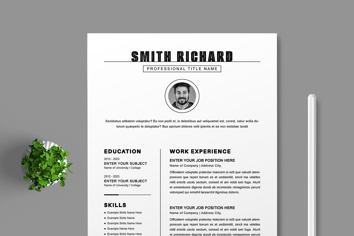 Resume Template, a Resume Template by MightyDesign (Photo 3 of 7)