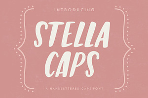 Stella Caps: A Handlettered Font