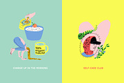 Yoga & Cafe Illustrations, a Person Illustration by Volga_Store (Thumbnail 9 of 10)