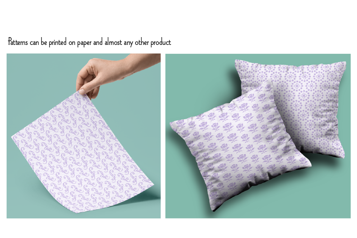 Seamless Lavender Lace Patterns preview 2