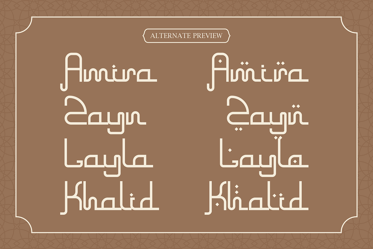 Khangiral - Monolinear Arabic Font, a Symbol Font by Indotype Foundry (Photo 2 of 10)