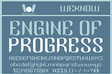 Engine of Progress font