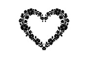 Floral Heart Frame Silhouette Pack, an Illustration by Artivon (Thumbnail 16 of 49)