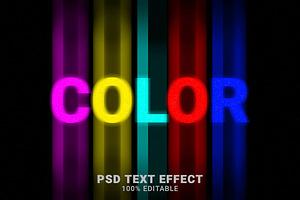 Color 3d Text Style