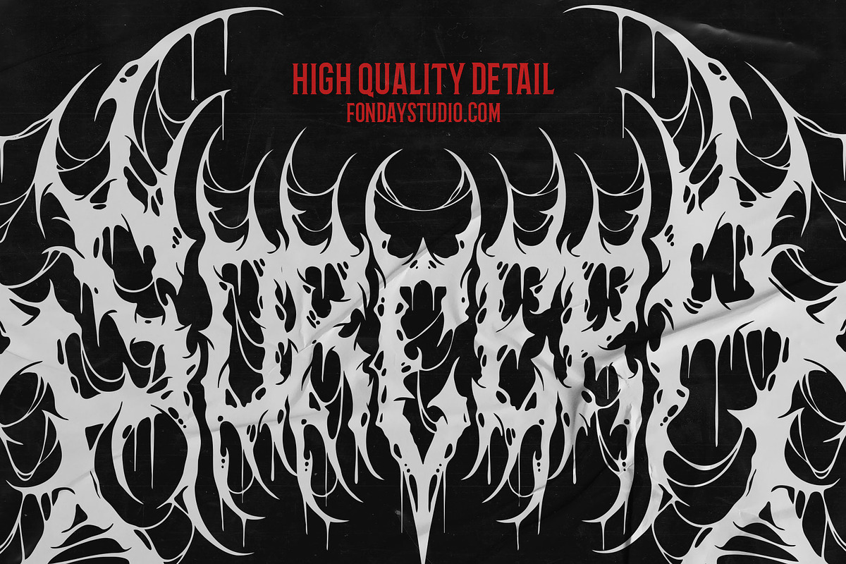 Sorcera Death Metal Font, a Blackletter Font by Fonday Studio (Photo 19 of 19)