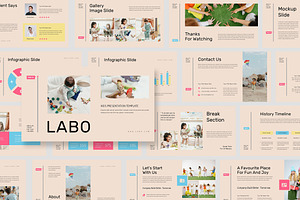 Labo : Kids Google Slides, a Presentation Template by Punkl Camp